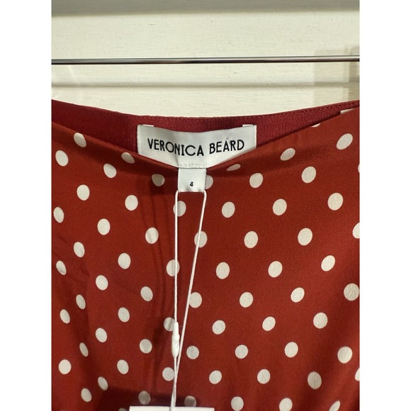 NWT Veronica Beard Women's Orange Dot Rosemary Asymmetrical‎ A-Line Skirt Size 4 - Picture 4 of 5
